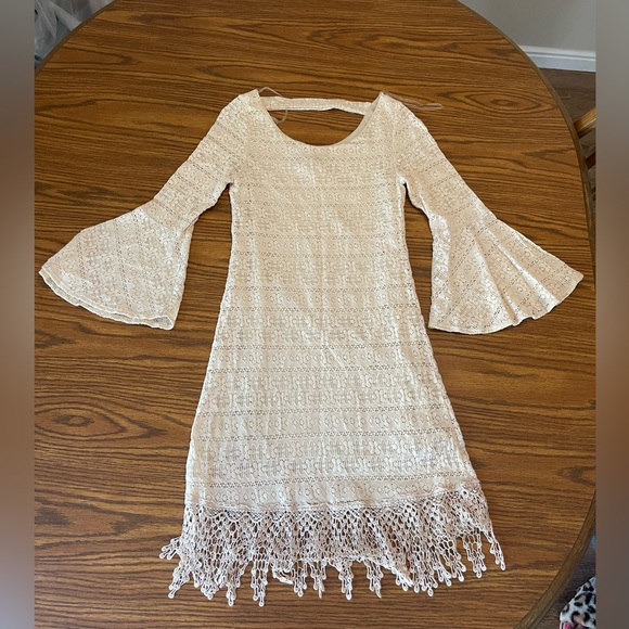 Zouk beige dress, size small. - Picture 2 of 3